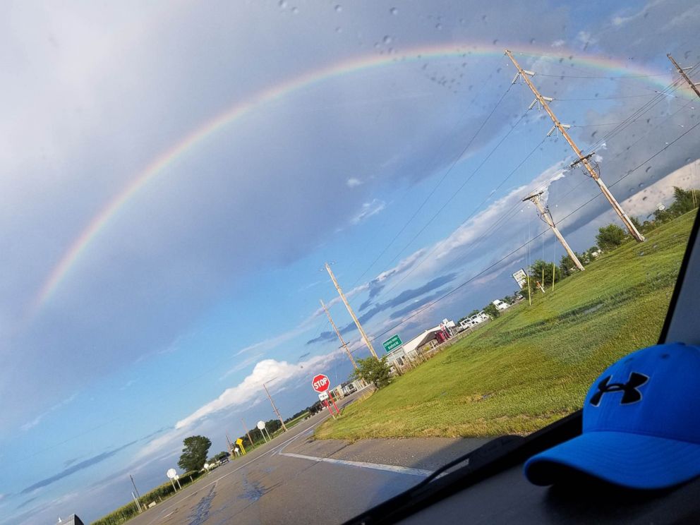PHOTO: An image of a rainbow taken on July 23, 2017, in Greenville, Ohio.  