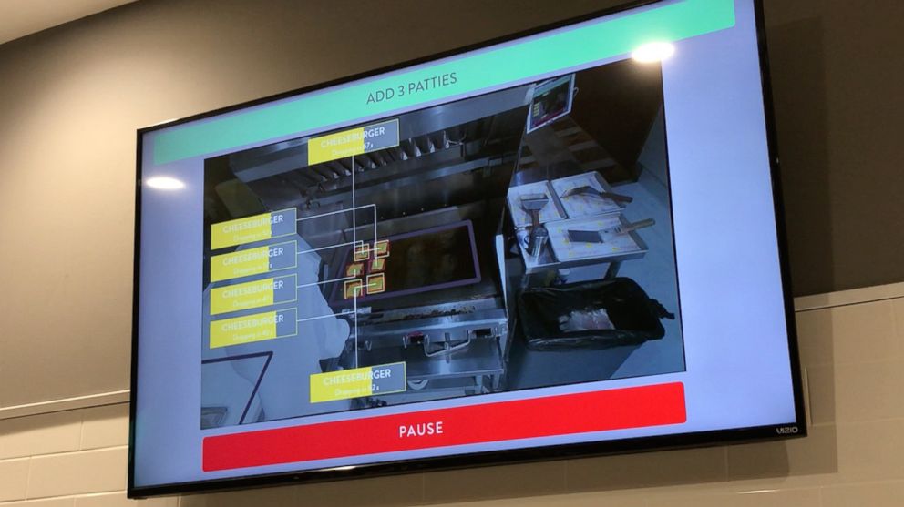 PHOTO: A combination of 3D, thermal and regular vision assists the robot with cooking each burger.