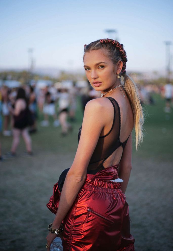PHOTO: Romee Strijd  attends the 2018 Coachella Valley Music and Arts Festival, April 13, 2018 in Indio, Calif.