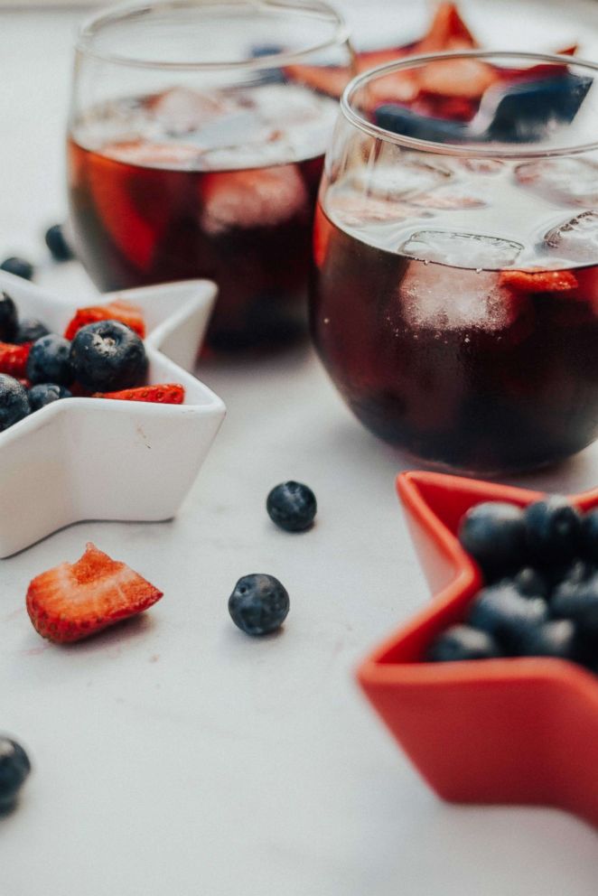 PHOTO: Red wine summer sangria perfect for a 4th of July party.