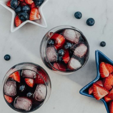 PHOTO: Red wine summer sangria perfect for a 4th of July party.