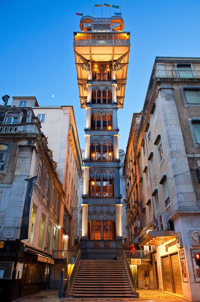 PHOTO: The Santa Justa Lift in Lisbon, Portugal is pictured in this undated stock photo.