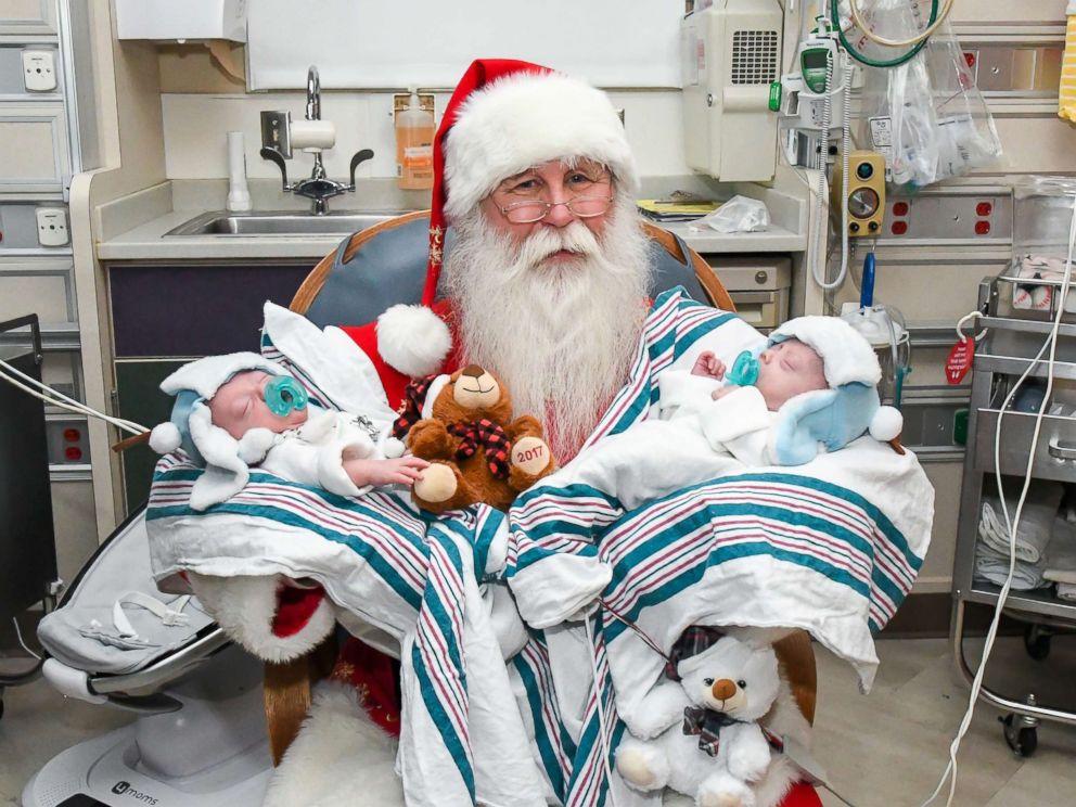 PHOTO: More than 20 preemies in the NICU at Hurley Medical Center in Flint, Mich., got a magical visit from Santa on Dec. 5, 2017. 
