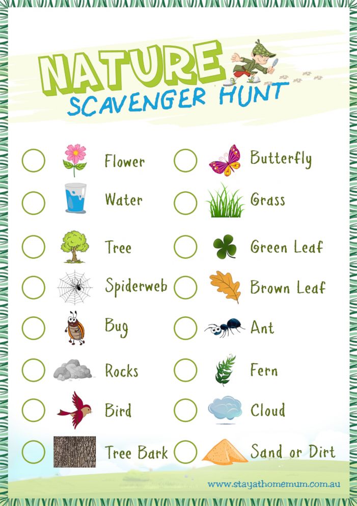 PHOTO: An easy-to-use nature scavenger hunt.