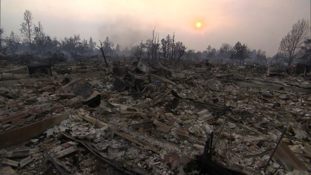PHOTO: Kris Pond's home was burned to the ground by the wildfires in northern California.