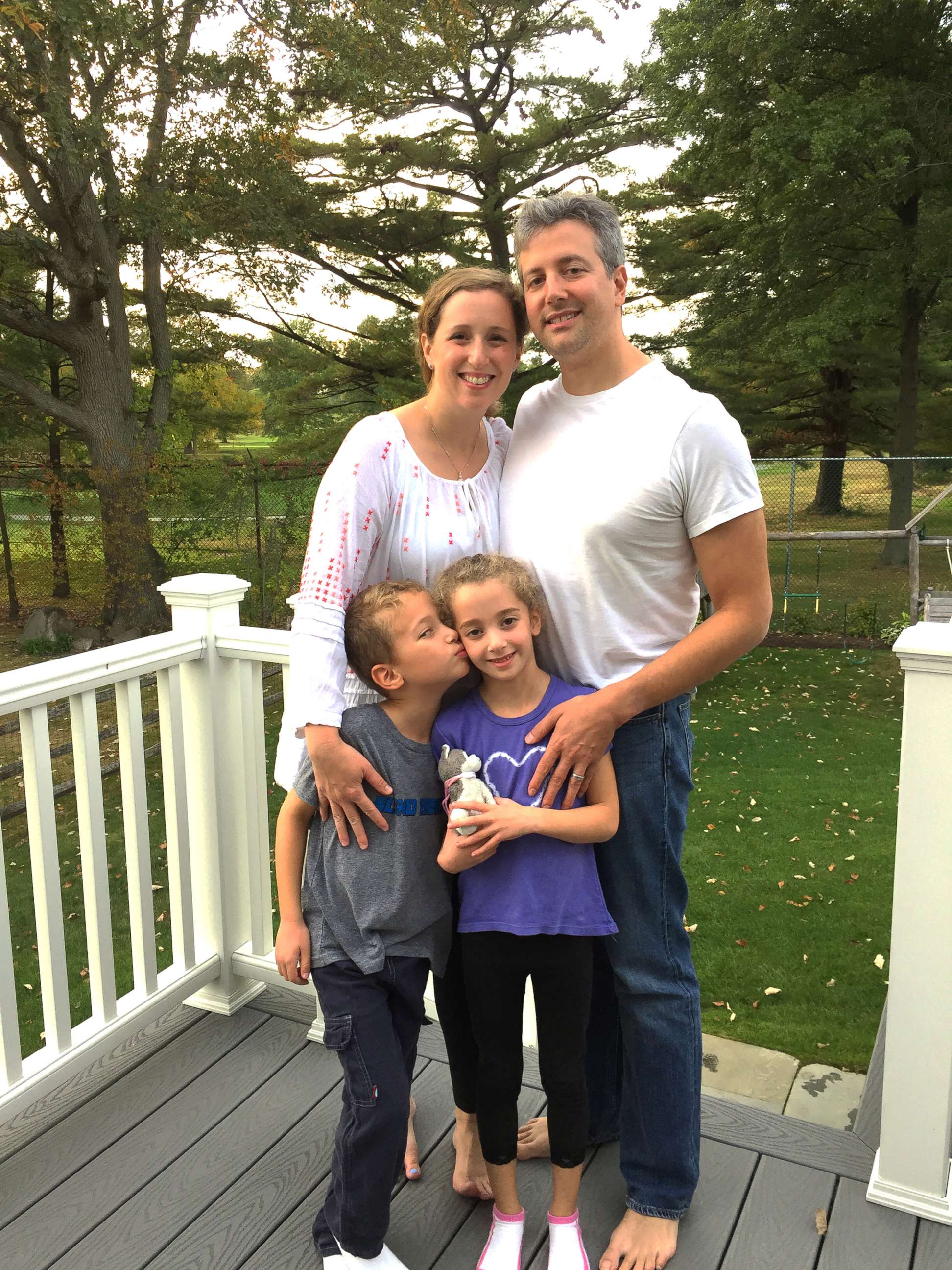 PHOTO: Shari Austrian, of Rye Brook, New York, is photographed with her family.