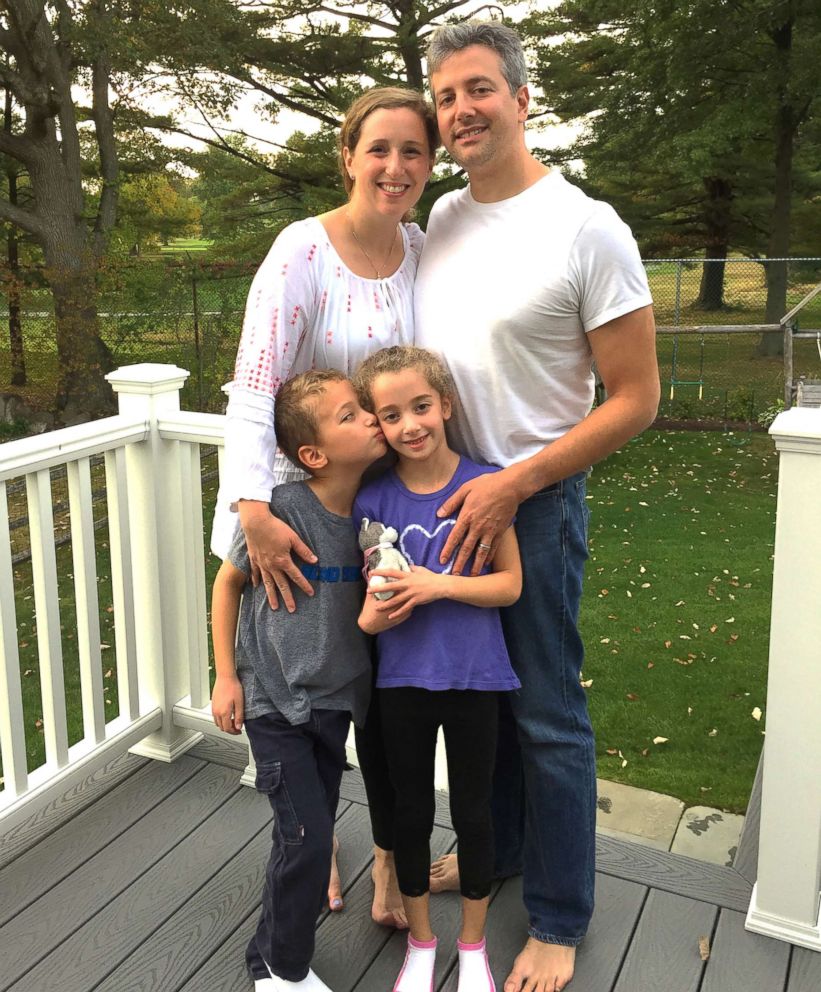PHOTO: Shari Austrian, of Rye Brook, New York, is photographed with her family.