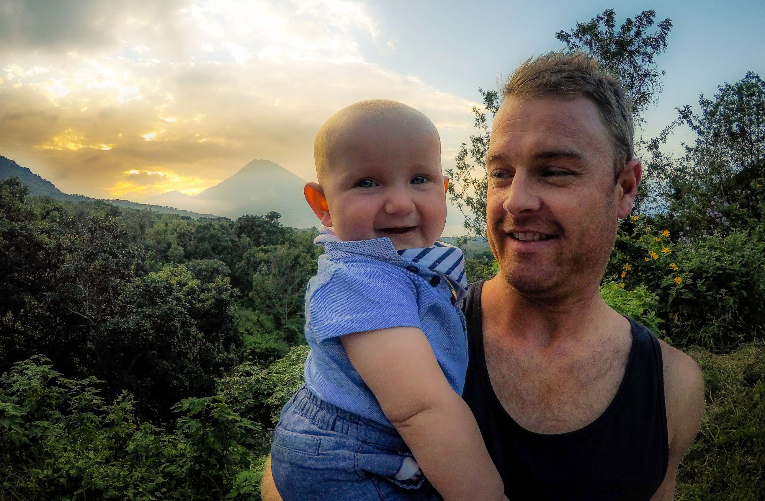 PHOTO: Shaun Bayes poses with his son, Quinn, while traveling in Central America.
