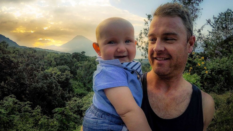 PHOTO: Shaun Bayes poses with his son, Quinn, while traveling in Central America.
