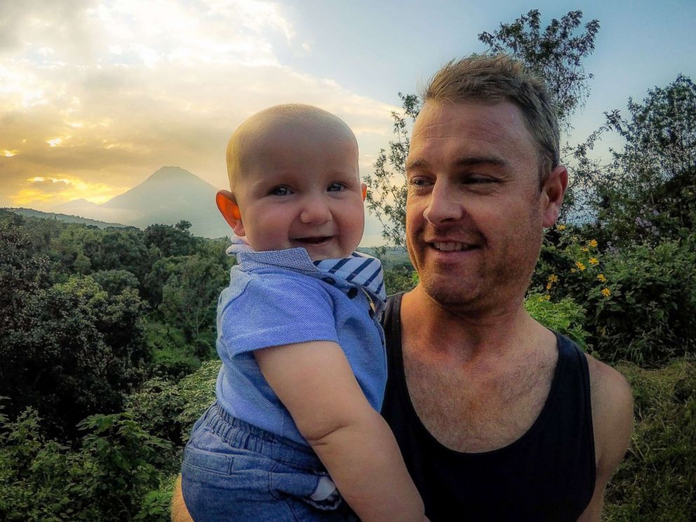 PHOTO: Shaun Bayes poses with his son, Quinn, while traveling in Central America.