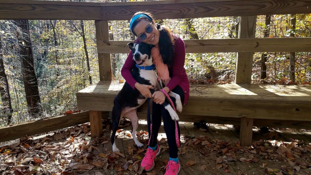 PHOTO: Jackie the shelter dog is loving life this week at home with her foster mom, Chi-Wai Sperry.