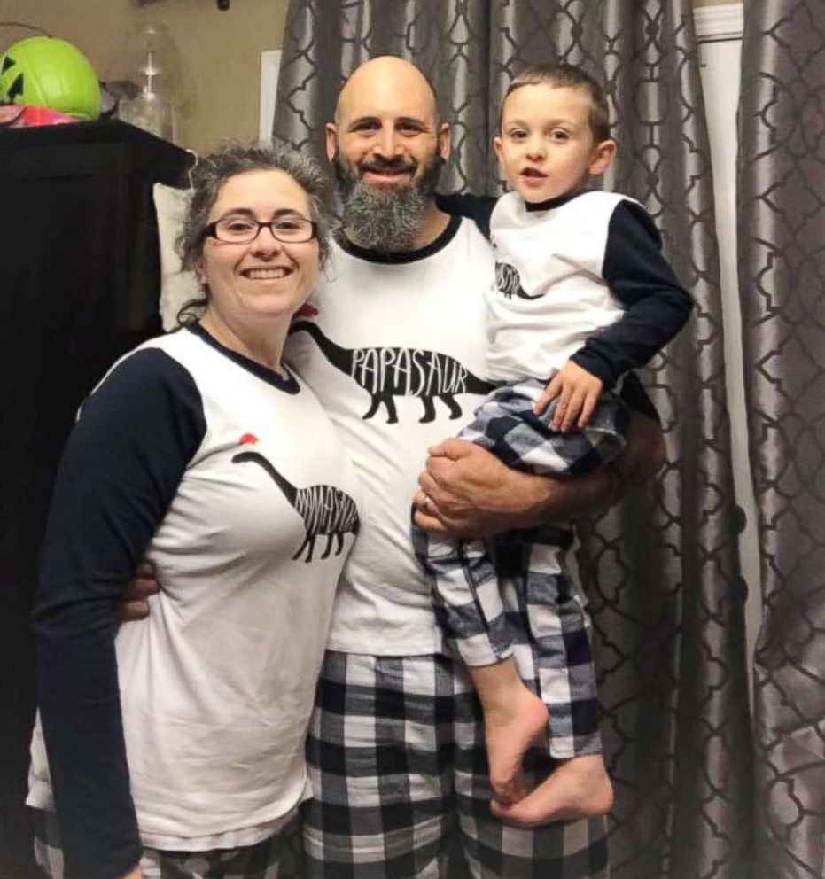 PHOTO: Barbara and Brandon Nielsen seen with their son, Daimen, 4, in a family photo dated December 2017.