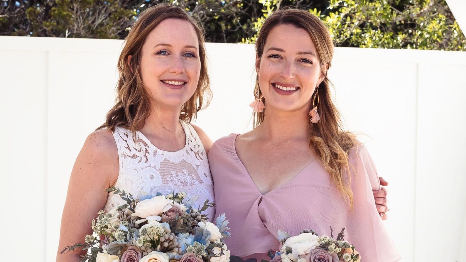PHOTO: Kelli Schultz and her sister Brianna DuPriest on DuPriest's wedding day on April 14, 2018.