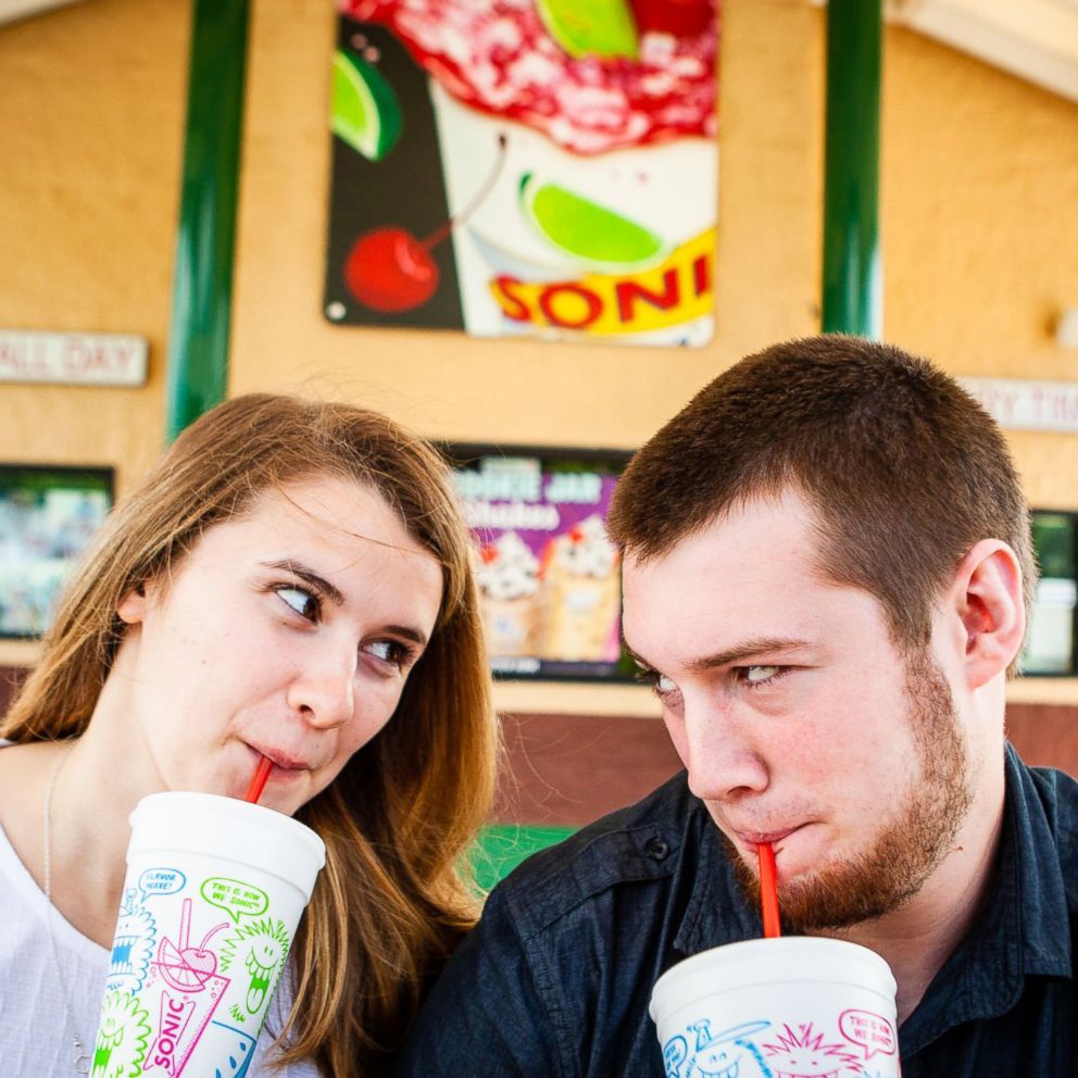 VIDEO: Our hearts are full after seeing couple's gorgeous engagement photos taken at a Sonic Drive-In