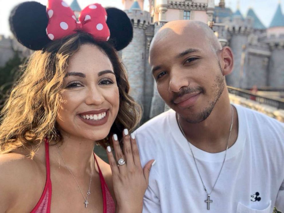 PHOTO: Jordan Williams and Sonni Vargas, both 22, got engaged on July 6 at Disneyland Park.