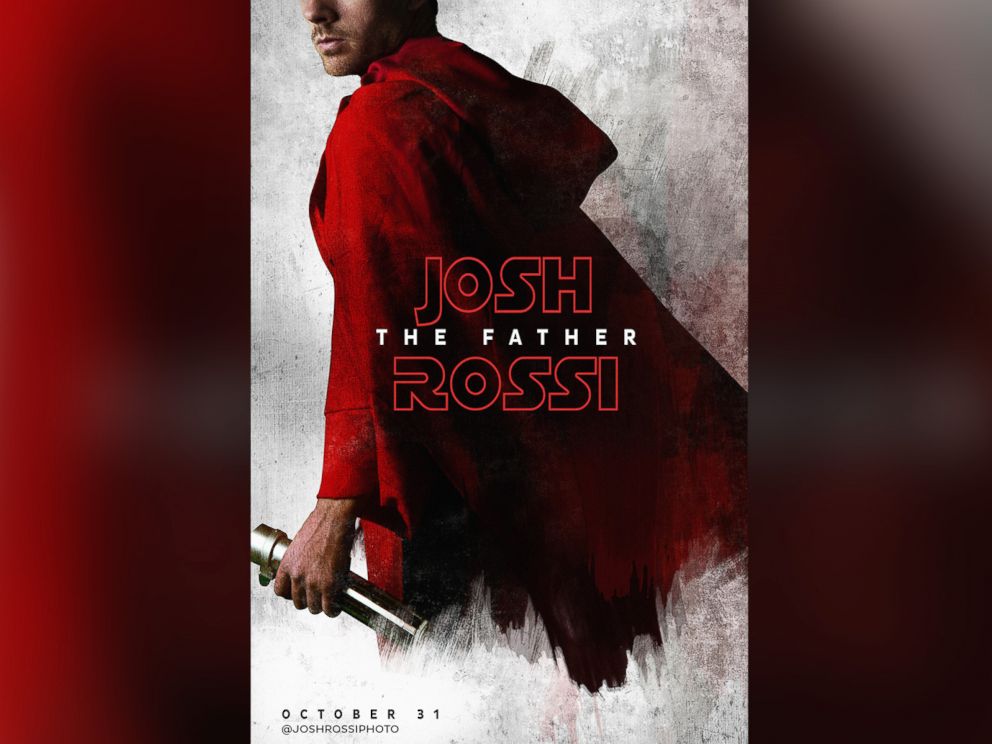PHOTO: Josh The Father Rossi poses for his Star Wars-themed movie poster.