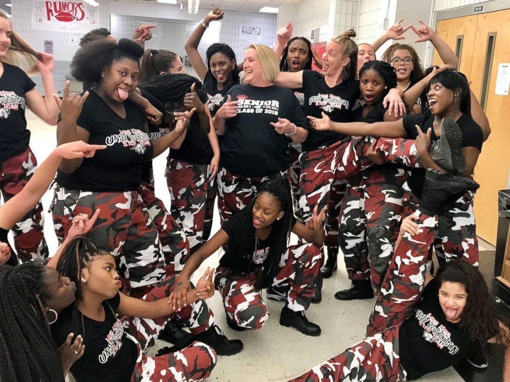 PHOTO: Lake Mary High School's Unity Revolution STEP team celebrates after their pep rally performance on Nov. 3, 2017.