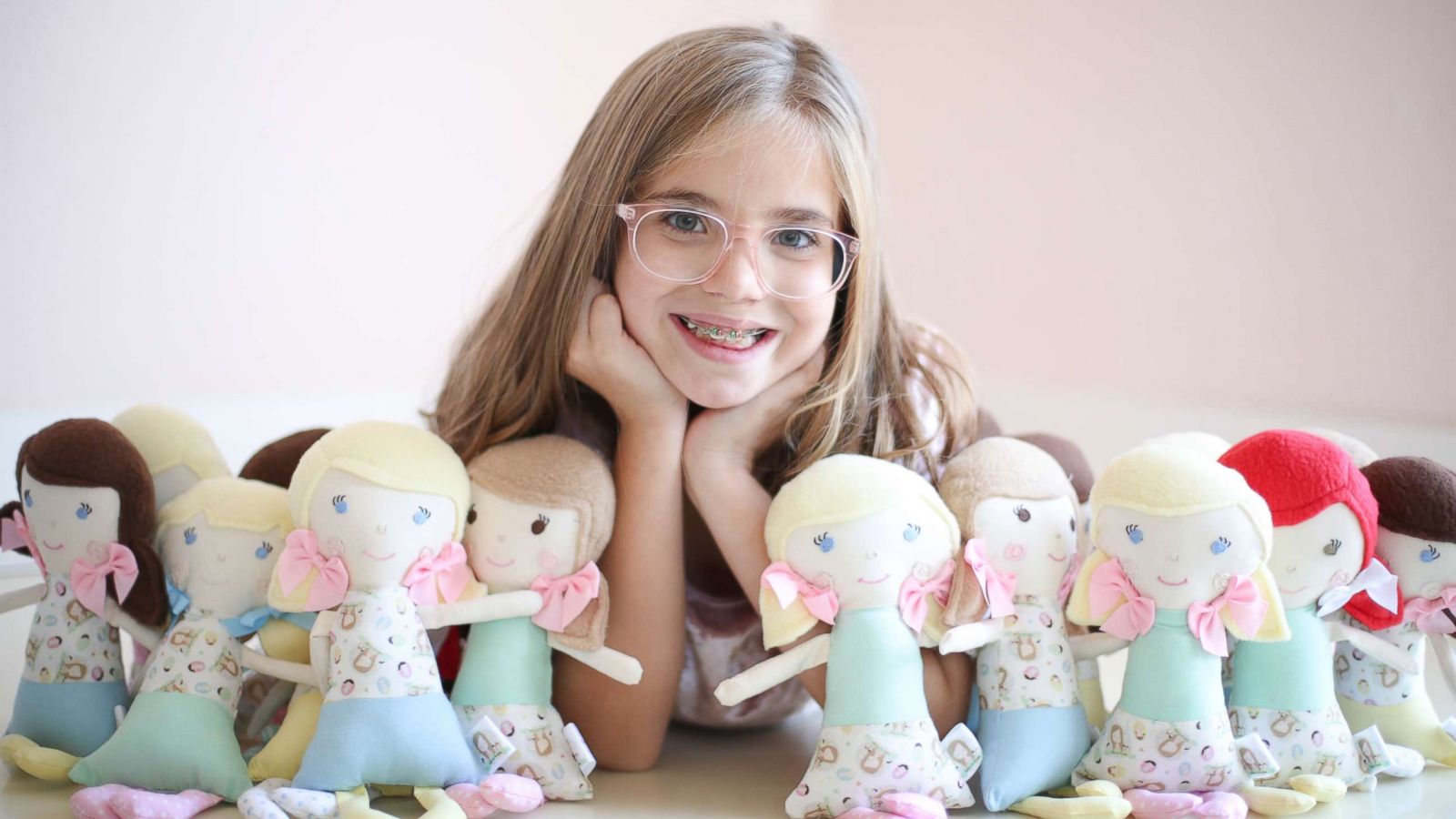 PHOTO: 9-year-old Charlotte Gould runs a company that makes dolls for kids in hospitals.