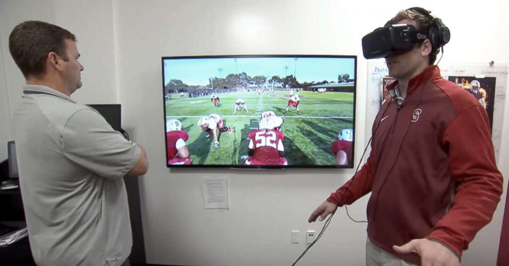 PHOTO: Strivr's virtual reality technology has been used by college and professional football teams. 