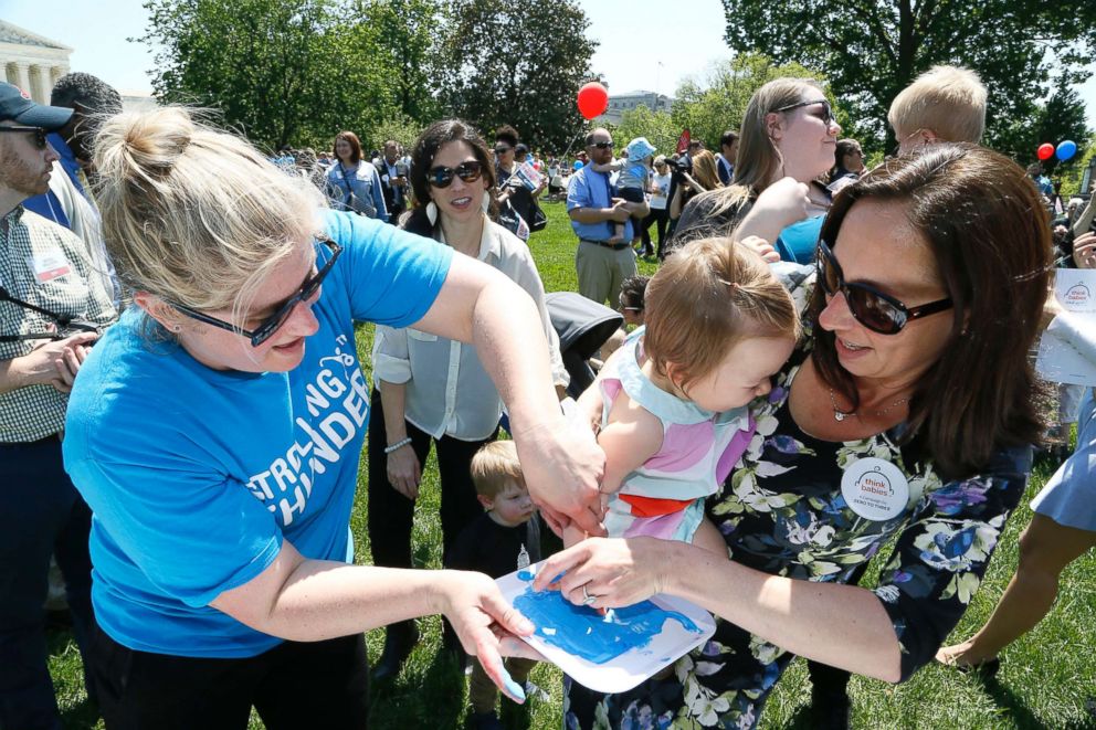 PHOTO: Parents and babies from all 50 states and D.C. rally at Zero To Three's second annual Strolling Thunder event to highlight the Think Babies campaign on the East lawn of the U.S. Capitol Building, May 8, 2018.