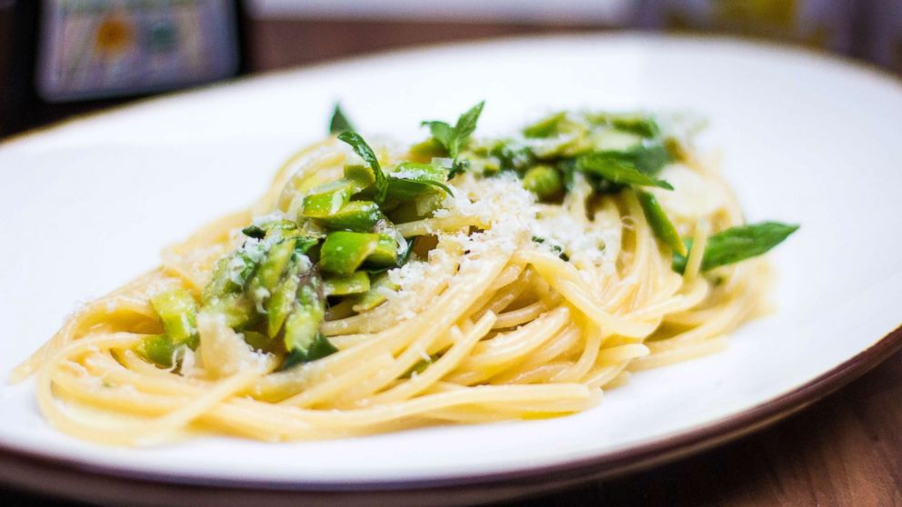 PHOTO: Spaghetti with lemon, asparagus and pecorino.