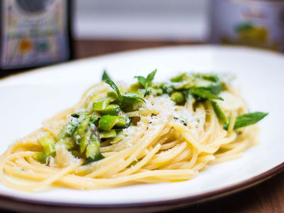 PHOTO: Spaghetti with lemon, asparagus and pecorino.