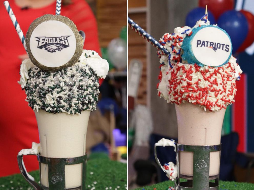 PHOTO: Black Tap Craft Burgers & Beer created two special "GMA" milkshakes, in honor of the Philadelphia Eagles and the New England Patriots.