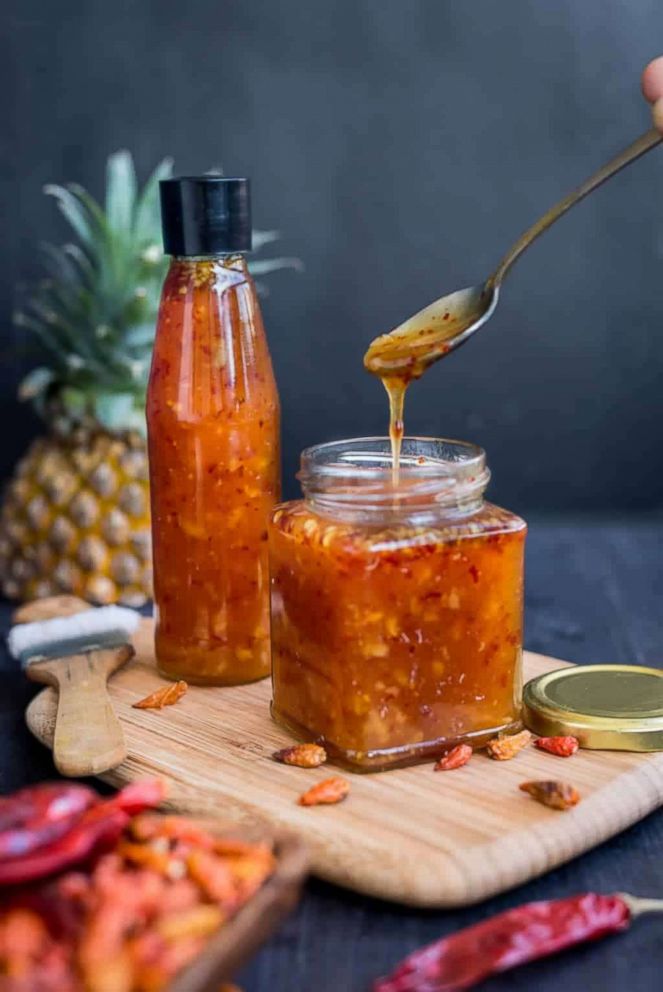 PHOTO: This simple homemade sweet chili sauce recipe from TheFlavoursofKitchen.com is one of the top trending sauces on Pinterest.