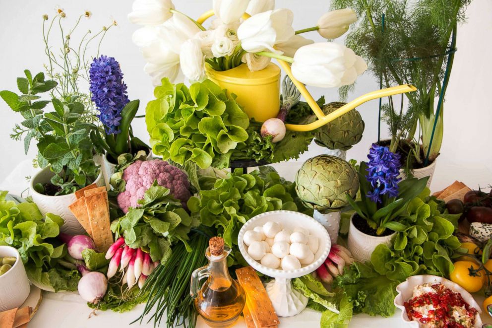 PHOTO: Top off your edible table runner with extra textures, shapes, and flavors.