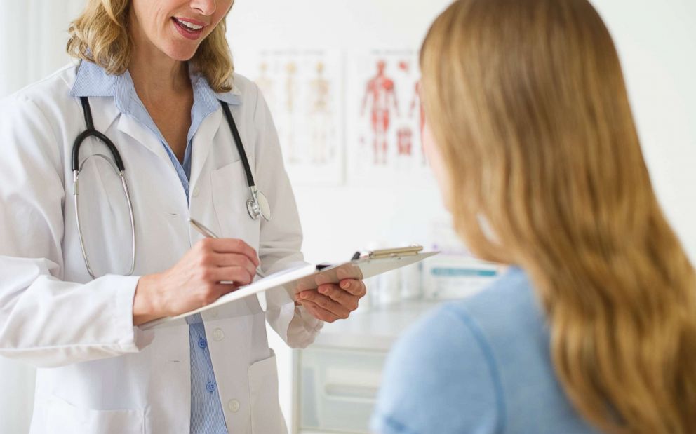 PHOTO: A teenager girl at a doctor's office in an undated stock photo. 