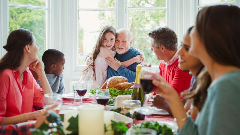 PHOTO: A family celebrates being together during a holiday dinner. 