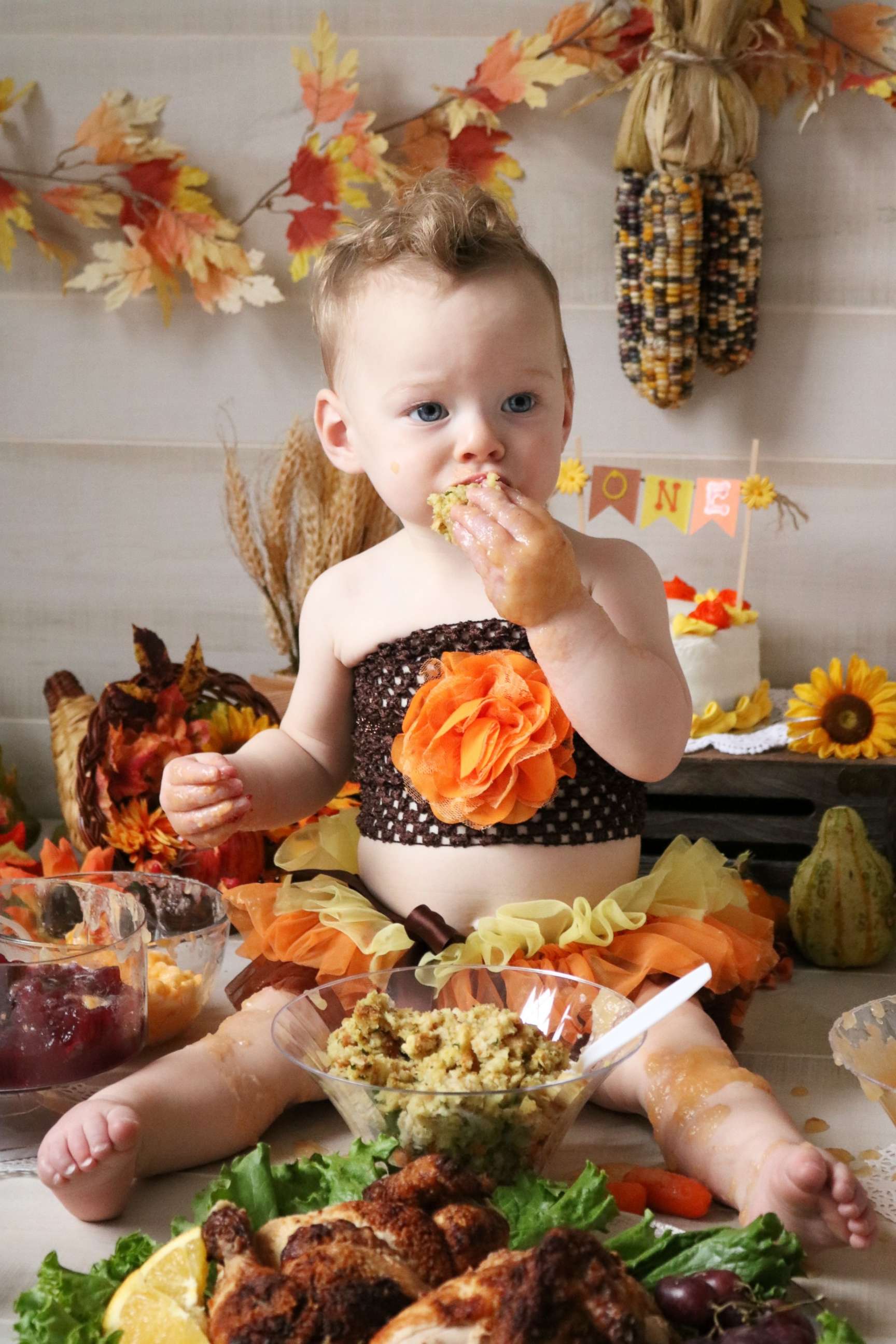 PHOTO: Stuffing and turkey made the perfect finger food for Aryana Donahue's birthday celebration.