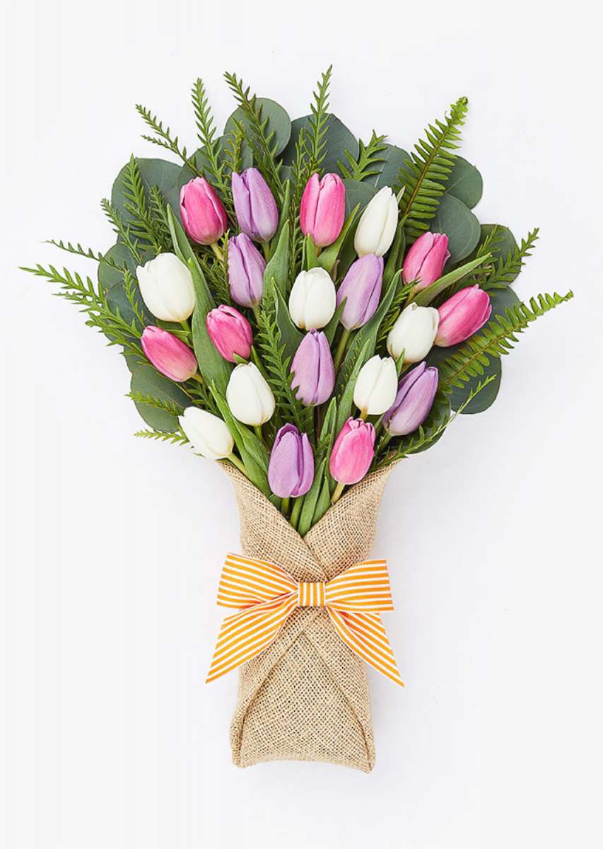 PHOTO: Do not even think about grocery store flowers for mom. If you're going to go the flower route, class it up with an arrangement from Bloom That. We're partial to the 20-tulip "Maggie" arrangement filled with pink, purple and white blooms. 