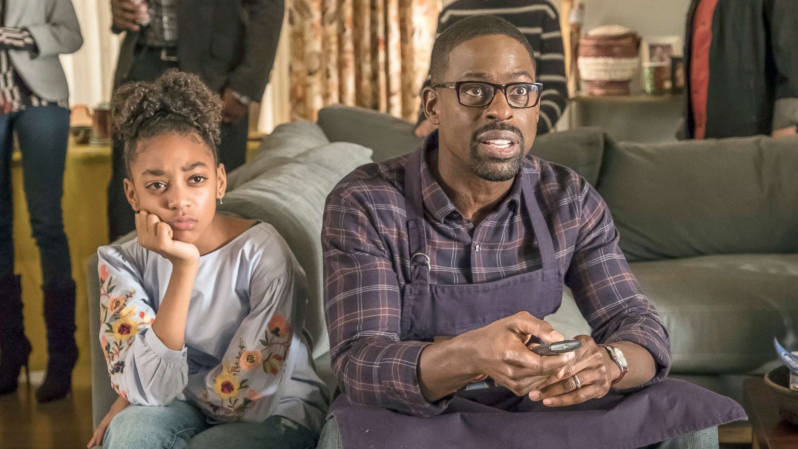 PHOTO: Eris Baker as Tess Pearson, Sterling K. Brown as Randall Pearson in the TV show, "This is Us".