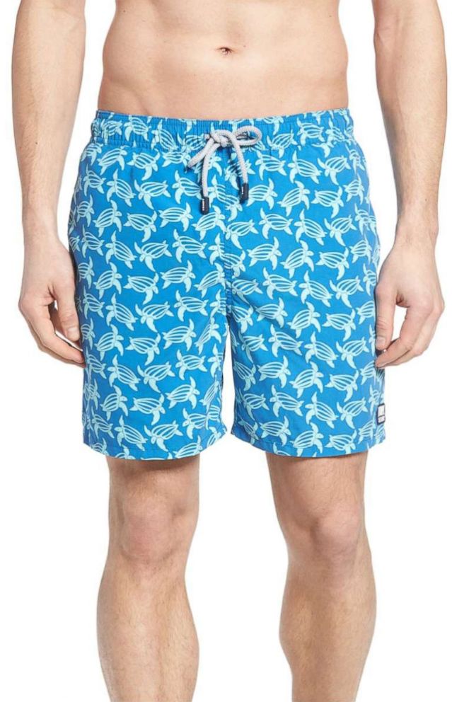 PHOTO: Tom & Teddy's turtle print swim trunks