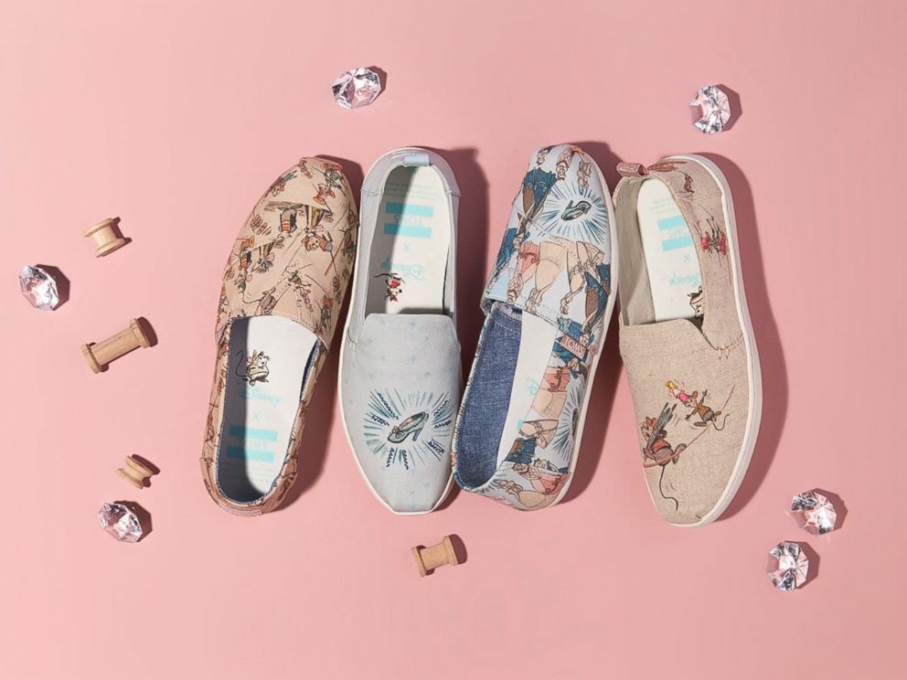 PHOTO: Disney and Toms have released a Cinderella collection featuring shoes and glasses.