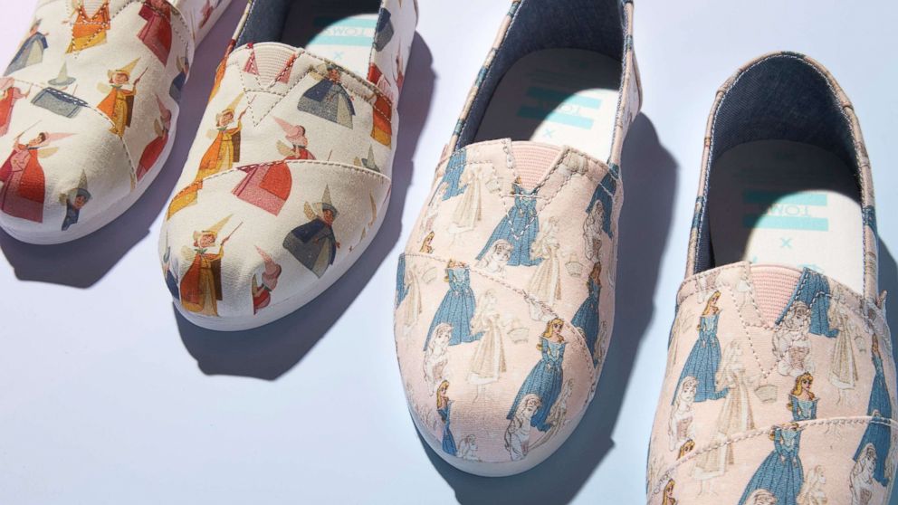 Disney and TOMS have released a Sleeping Beauty collection featuring shoes based off original sketches.