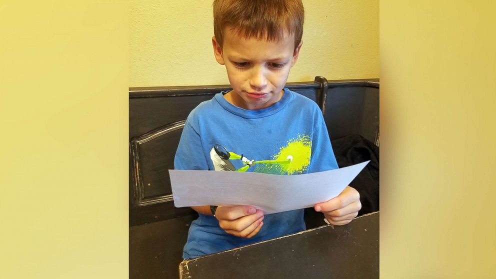 PHOTO: Hallister Senn, 8, got a hilarious letter from the tooth fairy after he asked her for more money.