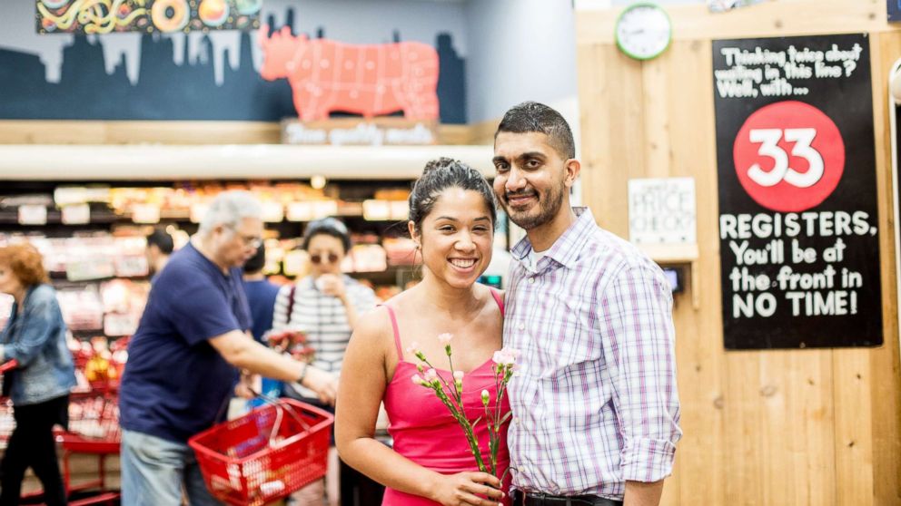 PHOTO: Sidd Sinha said his girlfriend Melanie Diaz had a dream that they got engaged at a grocery store, so he made her dream come true.