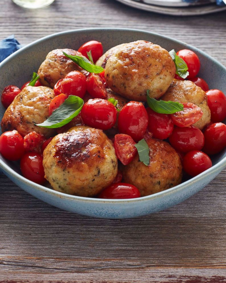 PHOTO: Recipe for Big Turkey Meatballs with Roasted Cherry Tomatoes from "The Whole30 Fast & Easy Cookbook."