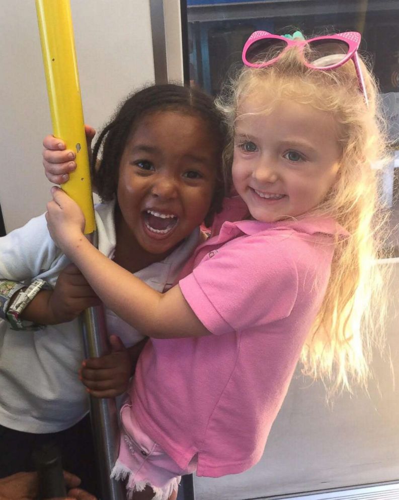 PHOTO: Good luck trying to tell these 4-year-old best friends, Zuri Copeland and Jia Sarnicola, they aren't twins.