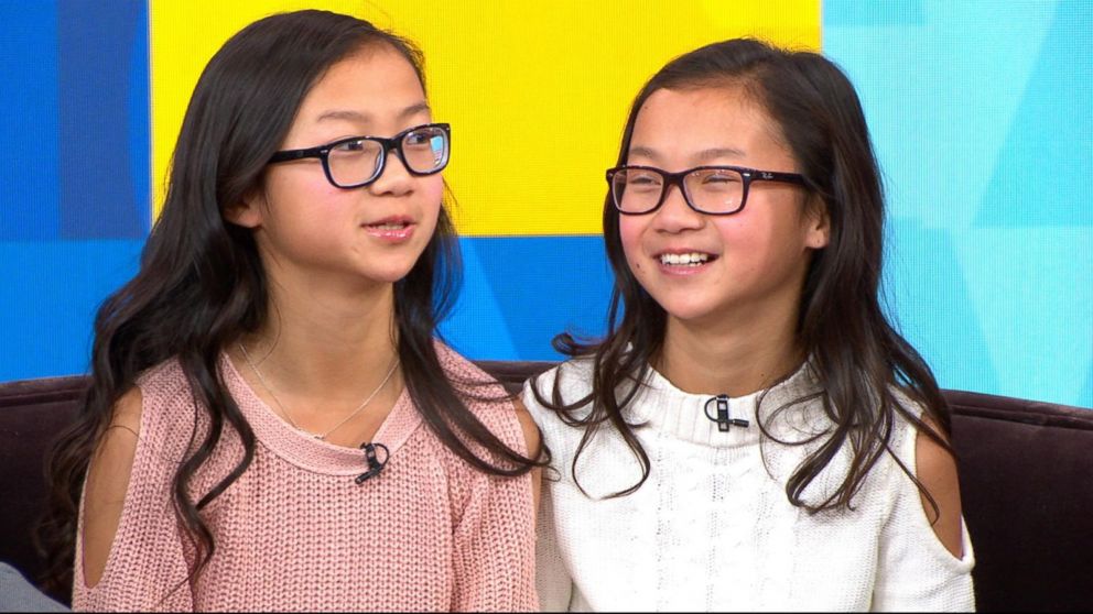 PHOTO: Gracie Rainsberry, left, and Audrey Doering, right, appear on "Good Morning America" one year after meeting each other for the first time.