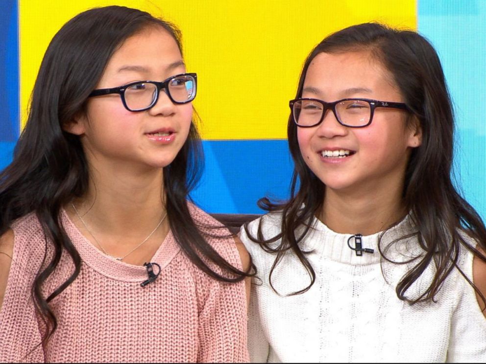 PHOTO: Gracie Rainsberry, left, and Audrey Doering, right, appear on Good Morning America one year after meeting each other for the first time.