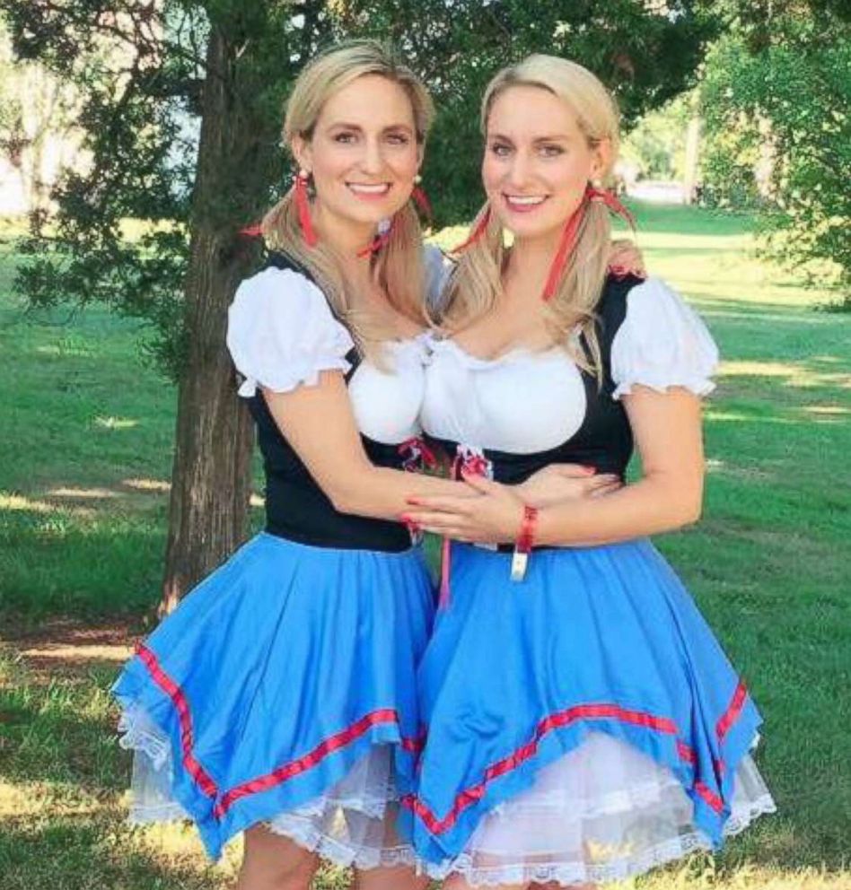 PHOTO: Twins Brittany and Briana Deane at Twins Days Festival in Twinsburg, Ohio last August 2017.