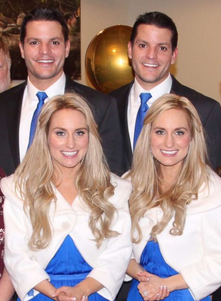 PHOTO: Twins Josh and Jeremy Salyers proposed to twins Brittany and Briana Deane at Twin Lakes State Park in Virginia, Feb. 2, 2018.