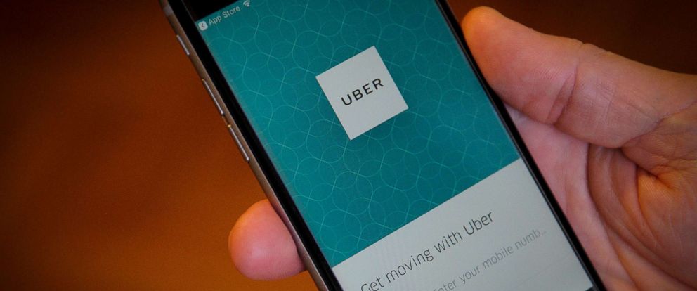 PHOTO: The Uber application is seen running on an iPhone, Nov. 8, 2017. 