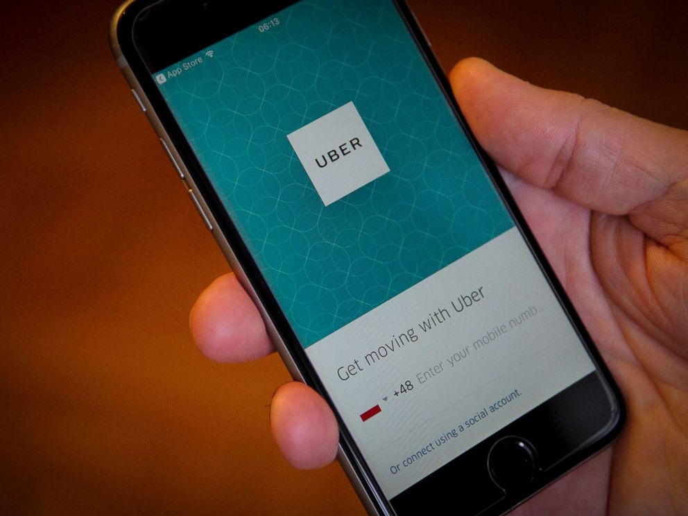 PHOTO: The Uber application is seen running on an iPhone, Nov. 8, 2017.