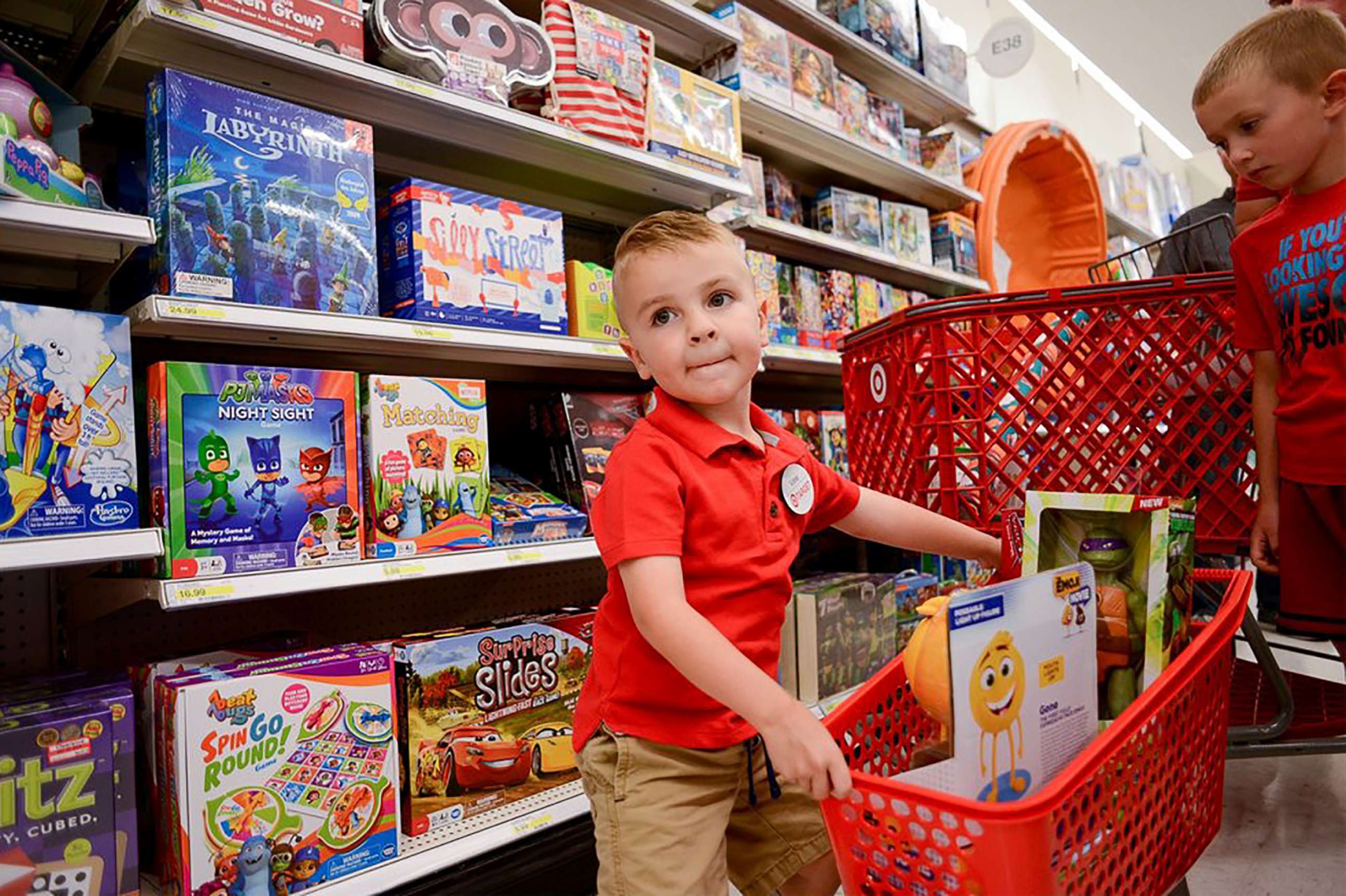 PHOTO: Vinnie Natale, 4, who suffers from arthrogryposis, a joint condition, loves Target and celebrated his birthday there. 