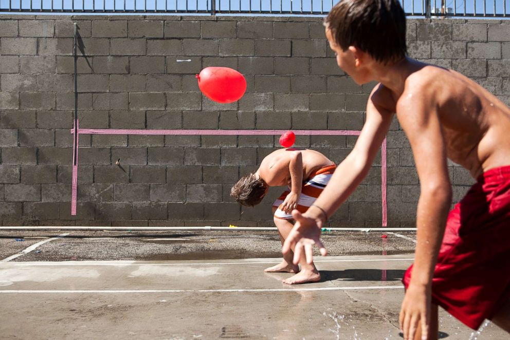 PHOTO: Children play with water balloons in this undated stock photo.