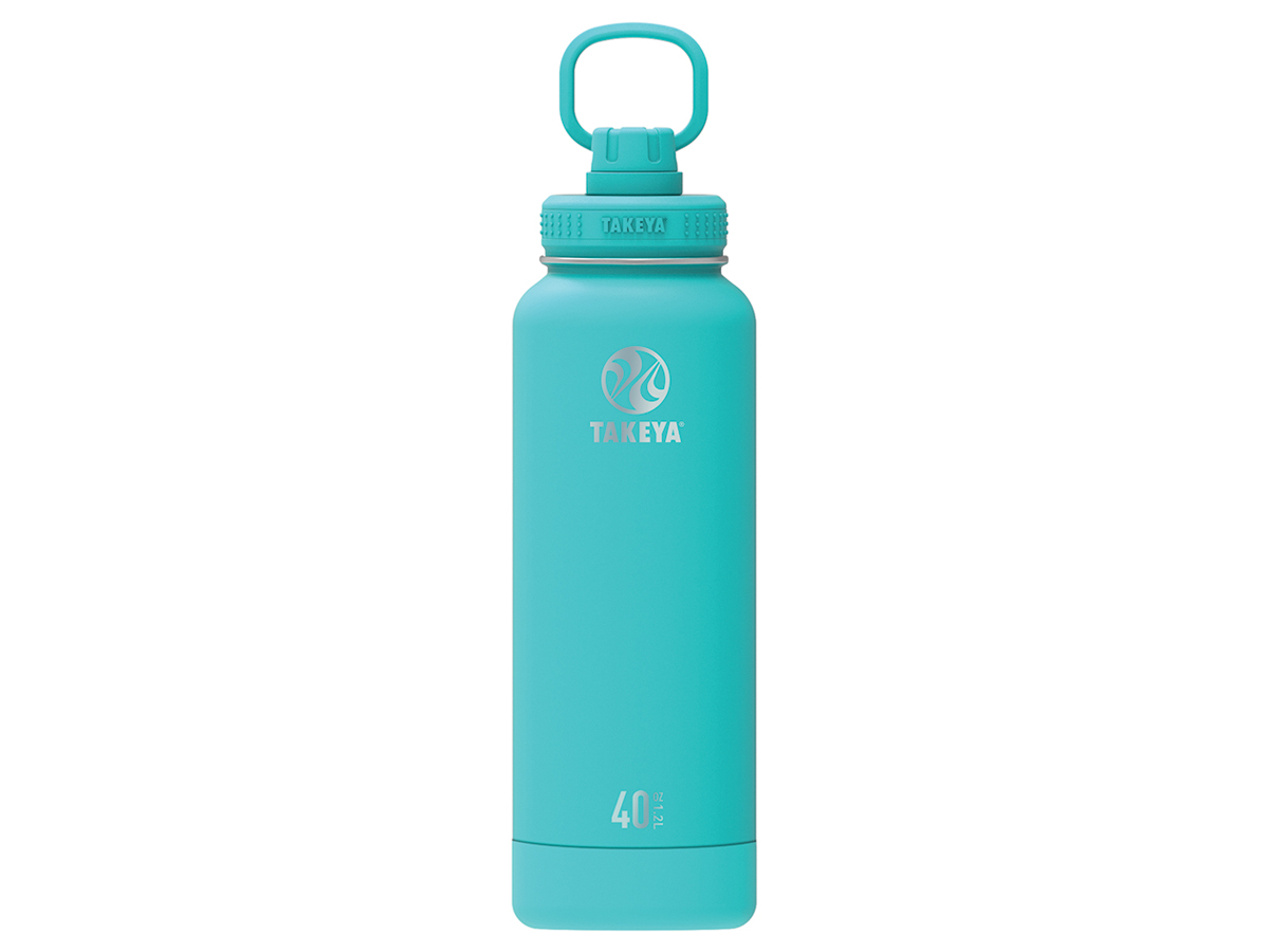 PHOTO: 40 oz. Actives Collection insulated water bottle from Takeya in teal.